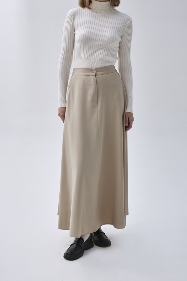A-Line Long Skirt Light Mink 
