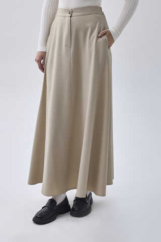 A-Line Long Skirt Light Mink - 2