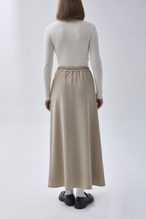 A-Line Long Skirt Light Mink - 4