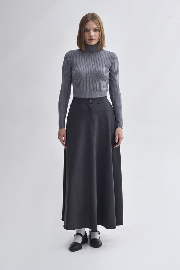 A-Line Skirt Anthracite - 5