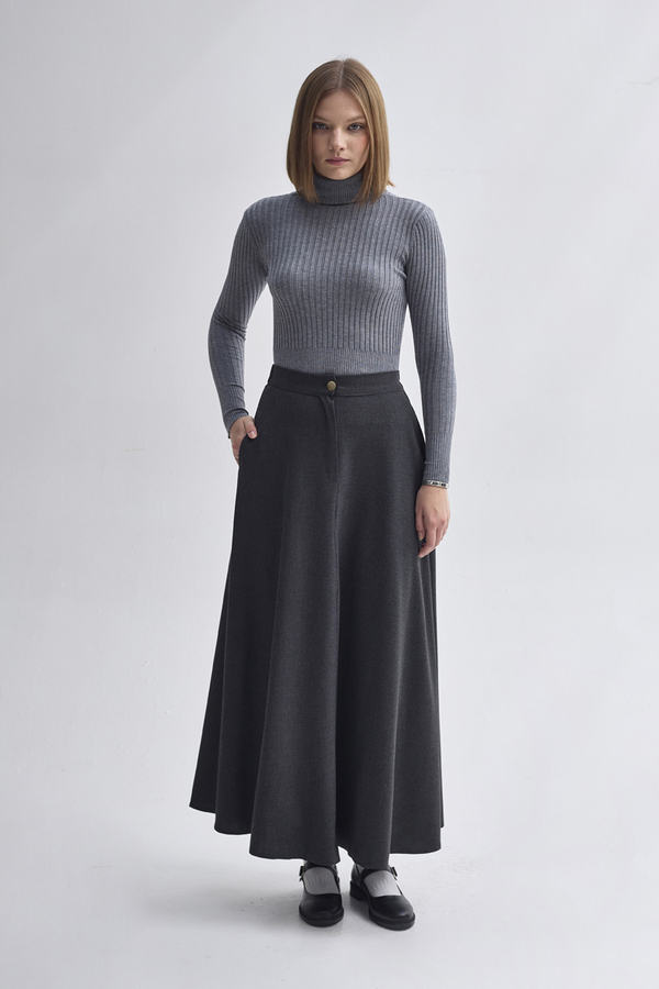 A-Line Skirt Anthracite - 6
