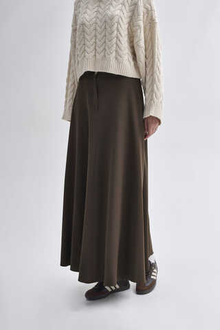 A-Line Skirt Brown - 3