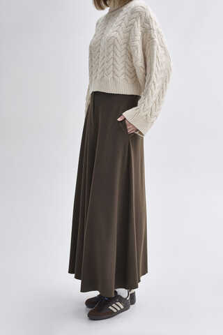 A-Line Skirt Brown - 7