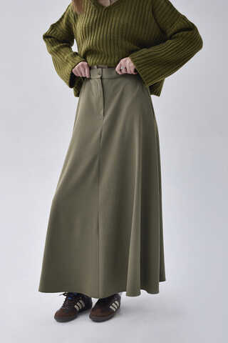 A-Line Skirt Khaki - 13