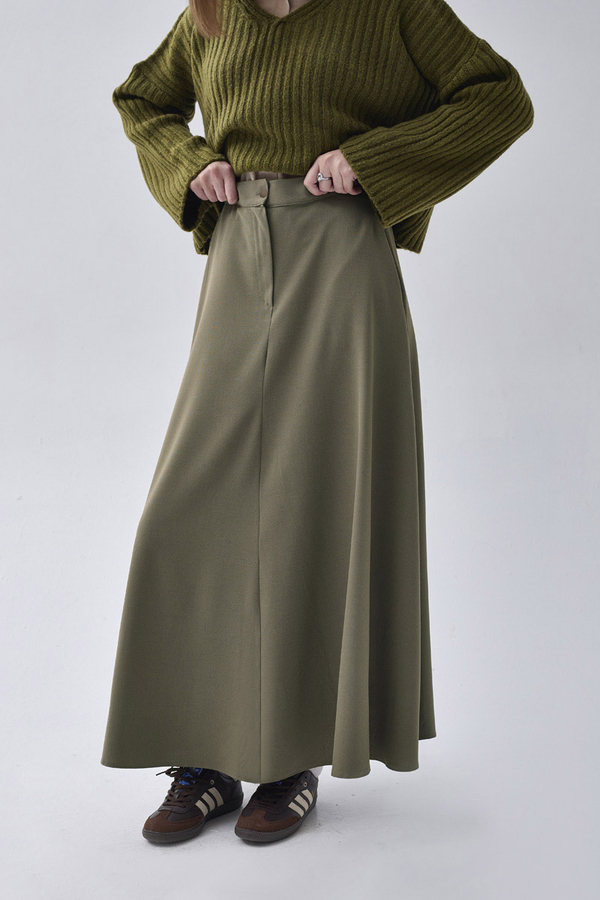 A-Line Skirt Khaki - 13