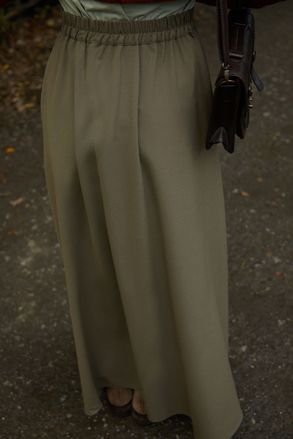 A-Line Skirt Khaki - 5