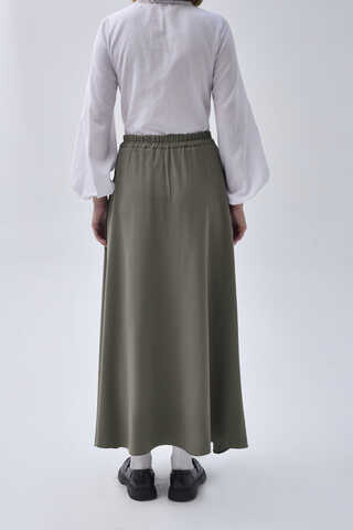 A-Line Skirt Sage Green - 5