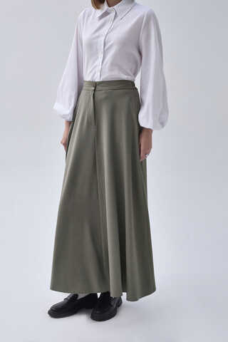 A-Line Skirt Sage Green - 4