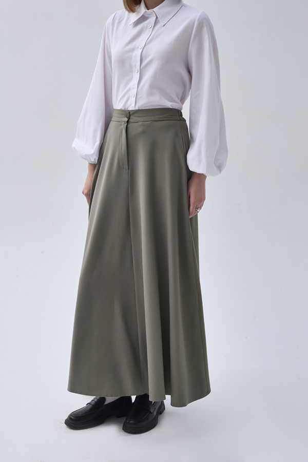 A-Line Skirt Sage Green - 4