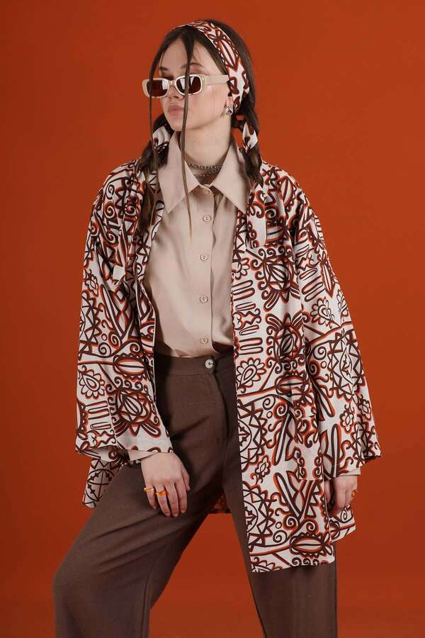 Aden Kimono Suit Orange - 2