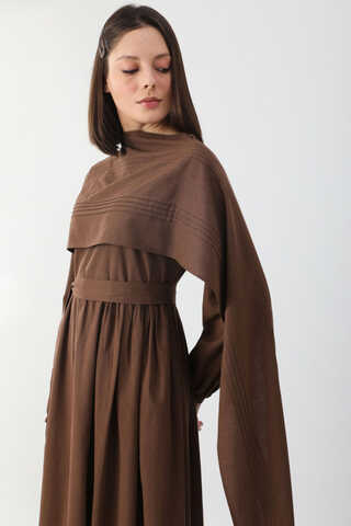Ahuse Elbise Kahverengi - 7