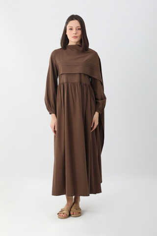 Ahuse Elbise Kahverengi - 3