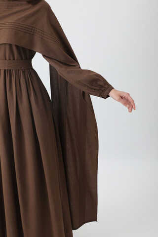 Ahuse Elbise Kahverengi - 8