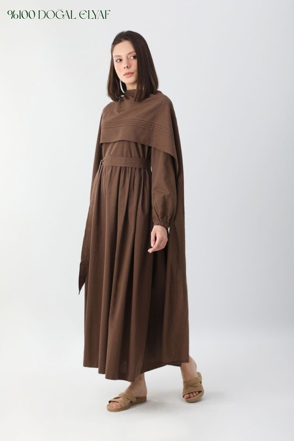 Ahuse Elbise Kahverengi - 2