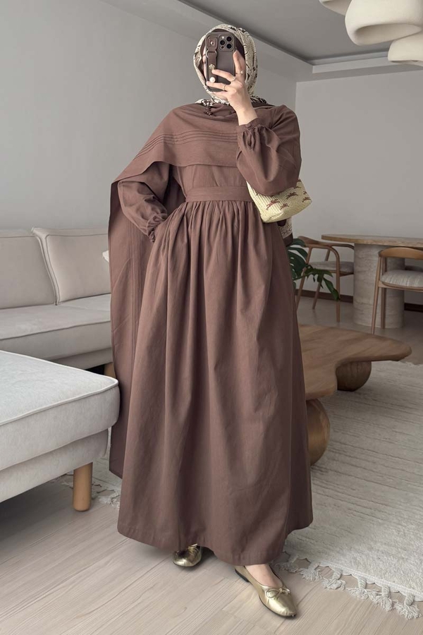 Ahuse Elbise Kahverengi 