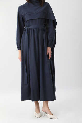 Ahuse Elbise Lacivert - 7