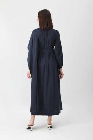 Ahuse Elbise Lacivert - 8