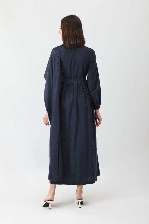 Ahuse Elbise Lacivert - 8