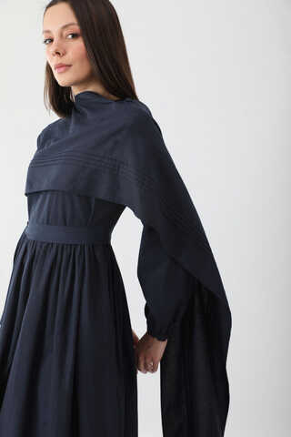 Ahuse Elbise Lacivert - 11