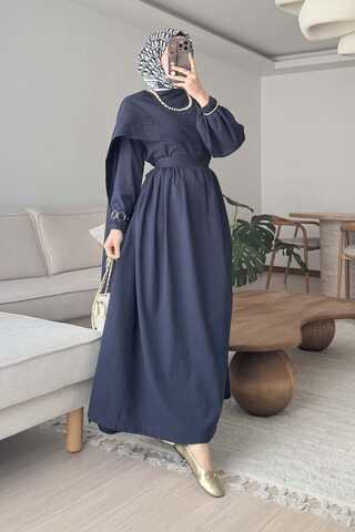 Ahuse Elbise Lacivert - 1