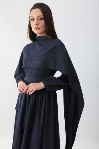 Ahuse Elbise Lacivert - 9