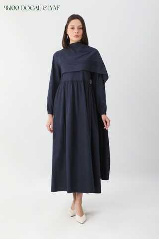 Ahuse Elbise Lacivert - 2