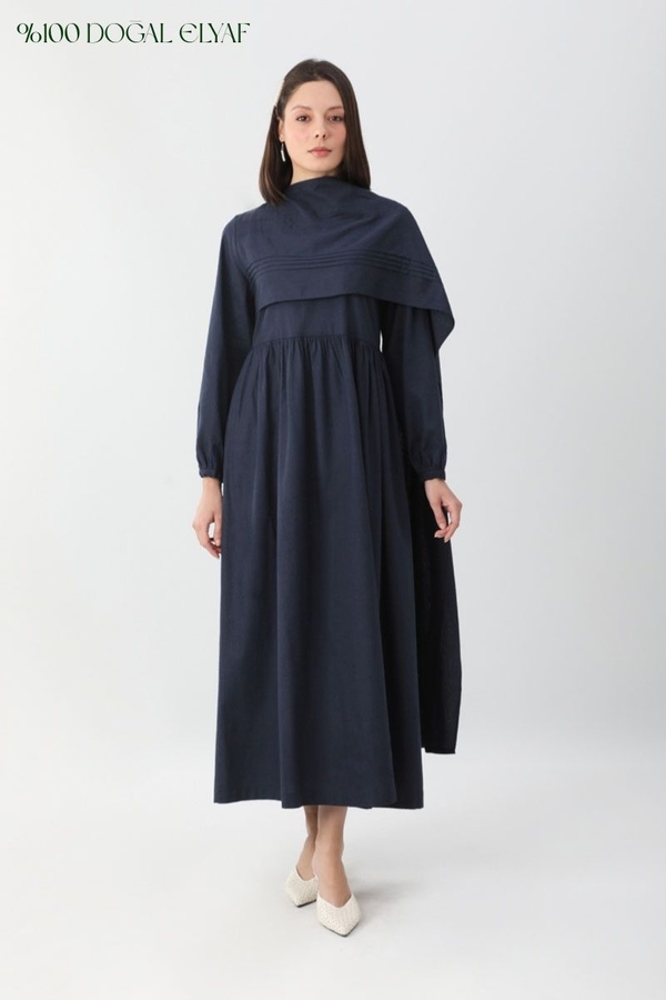 Ahuse Elbise Lacivert - 2