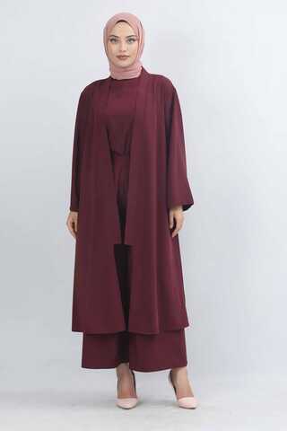 Aisha Triple Suit Bordeaux - 2