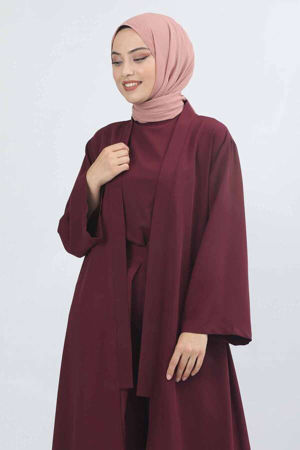 Aisha Triple Suit Bordeaux - 3