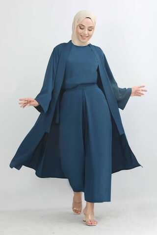 Aisha Triple Suit İndigo - 1
