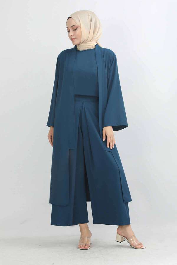 Aisha Triple Suit İndigo - 3
