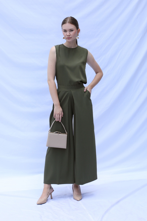 Aisha Triple Suit Khaki - 2