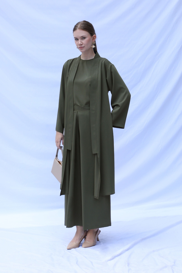 Aisha Triple Suit Khaki - 4