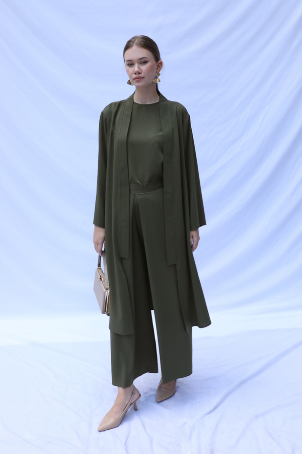 Aisha Triple Suit Khaki - 6