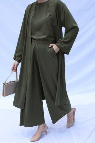 Aisha Triple Suit Khaki - 9