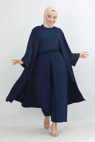 Aisha Triple Suit Navy Blue - 1