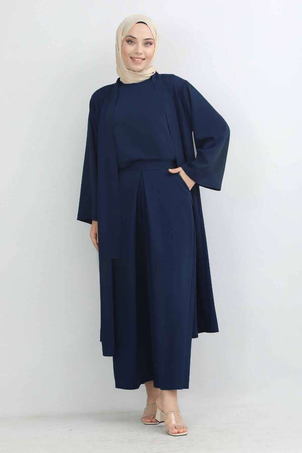 Aisha Triple Suit Navy Blue - 2