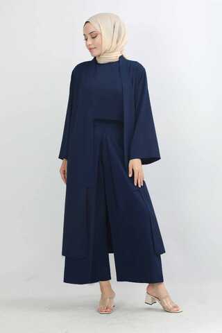 Aisha Triple Suit Navy Blue - 3
