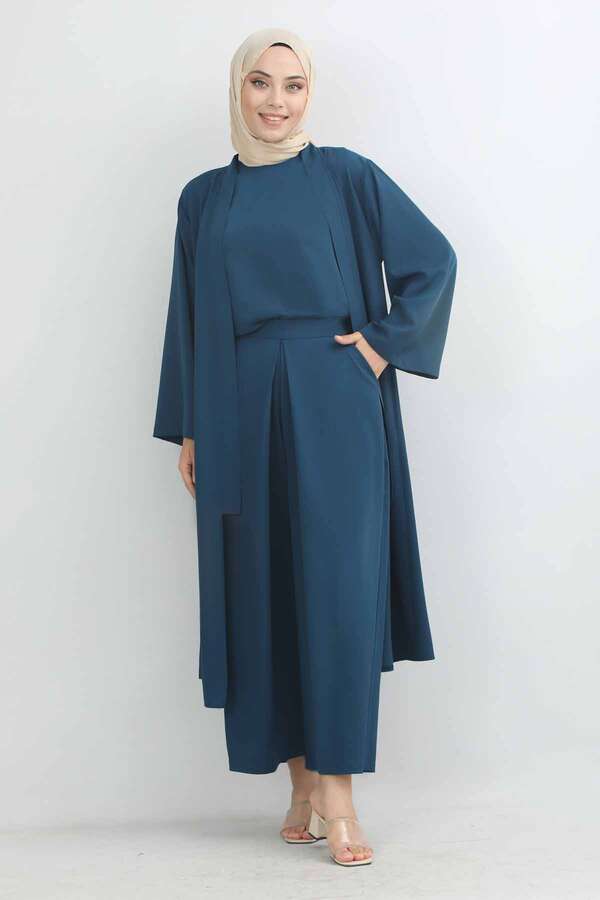 Aisha Üçlü Takım İndigo - 2