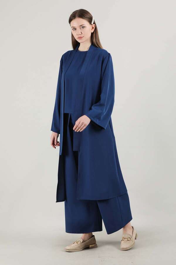 Aisha Üçlü Takım Saks Mavisi - 1