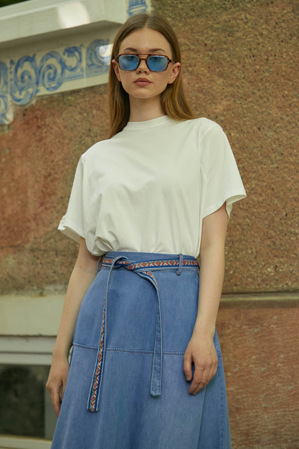 Akel Denim Etek Açık Mavi - 9