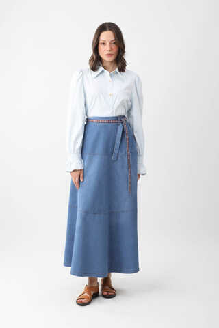 Akel Denim Etek Açık Mavi - 16