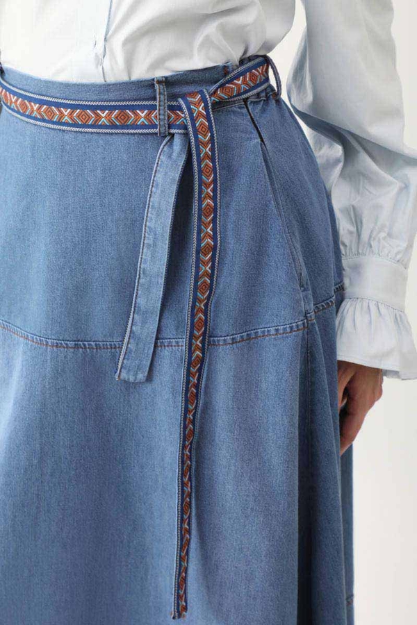 Akel Denim Etek Açık Mavi - 19