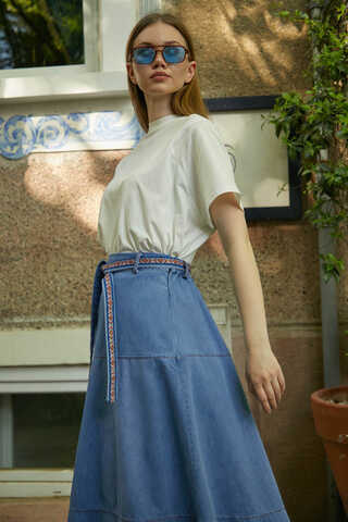 Akel Denim Etek Açık Mavi - 11