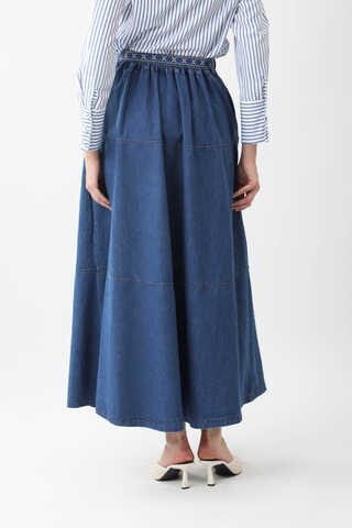 Akel Denim Etek Koyu Mavi - 9