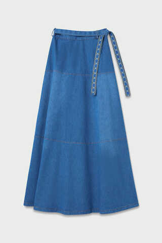 Akel Denim Etek Koyu Mavi - 7
