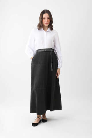 Akel Denim Etek Siyah - 12