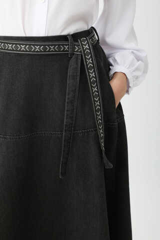 Akel Denim Etek Siyah - 16