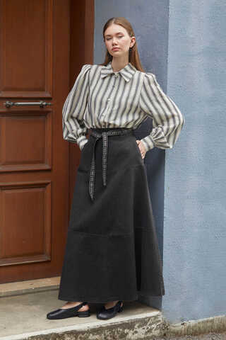 Akel Denim Etek Siyah - 6