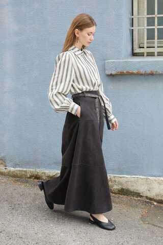 Akel Denim Etek Siyah - 9